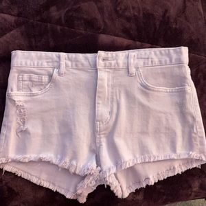 Lilac purple jean shorts